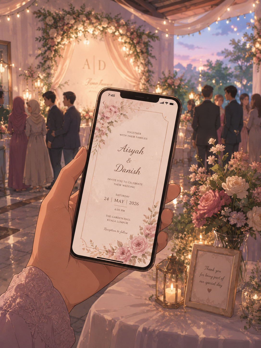 Digital Invitation Illustration